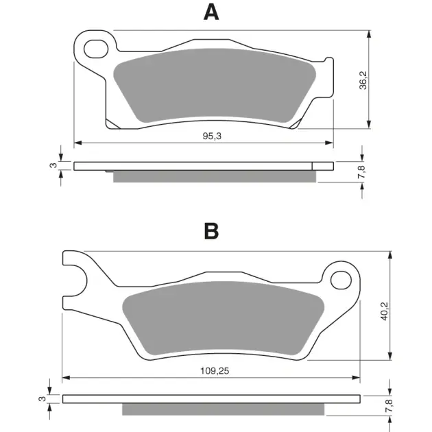 GOLDFREN 310 S3 brake pads - Premium