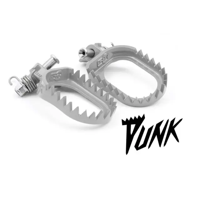 Bezpečná platba - Stupačky kované Punk pasuje na SX/SXF do 15, EXC/EXCF do 16,Yamaha,Riechu,Fantic silver šedá