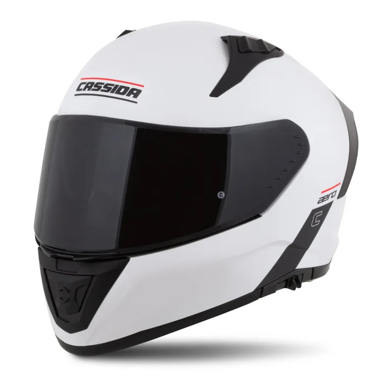 Cassida Aero Solid, integrální přilba (1875) Bílá HZmoto - vše pro motorkáře a jejich stroje - Čerstvá novinka