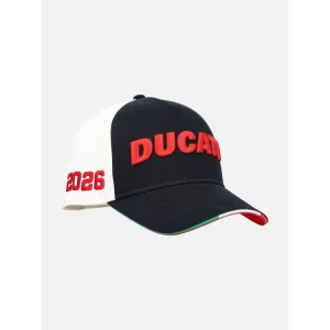 Velmi populární - kšiltovka DUCATI edice 100 let výročí značky (bílá,černá)