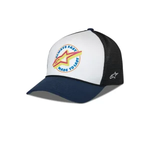 Výhodná cena - kšiltovka AORBIT TRUCKER, ALPINESTARS (bílá/modrá/černá)