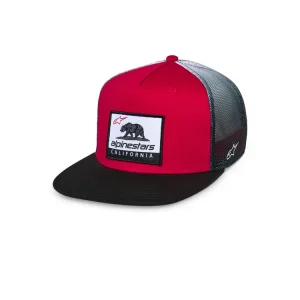 kšiltovka CALI GRADIENT TRUCKER, ALPINESTARS (červená/černá/bílá) - Slevy