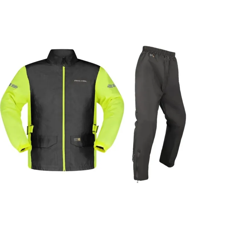 Cena od výrobce | Moto pláštěnka RICHA MONSOON RAINSUIT 2dílná černo/fluo žlutá