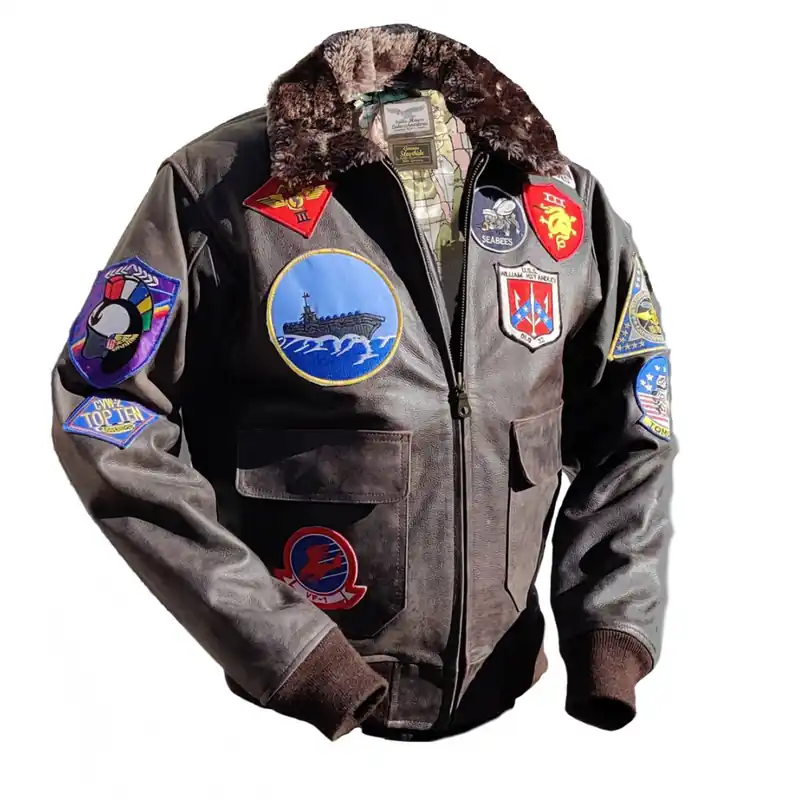 Letecká kožená bunda Top gun Maverick - Velmi oblíbený produkt