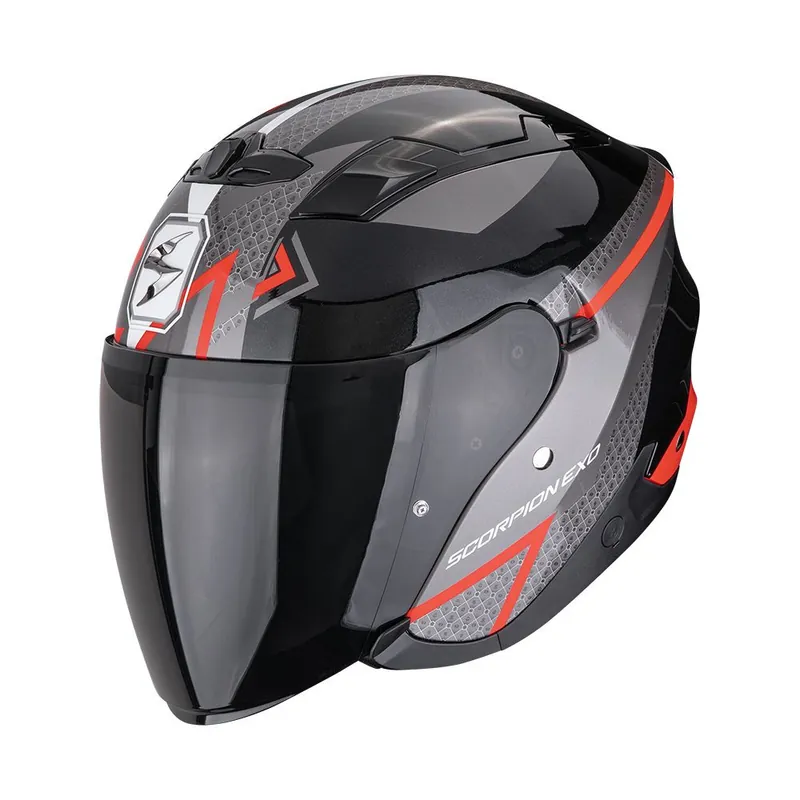 Moto přilba SCORPION EXO-230 LOOP metalická černo/červená - Právě přidáno