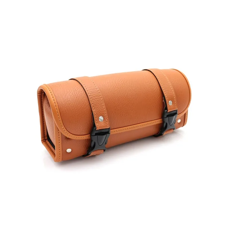 Kožená rolka retro hnědá, 31x10cm - Zlevněno