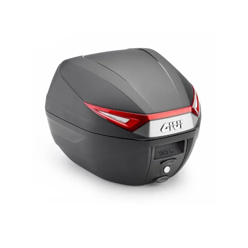 C30N Kufr GIVI (Monolock s vlastní plotnou), 30l, červené odrazky - Nyní k dispozici