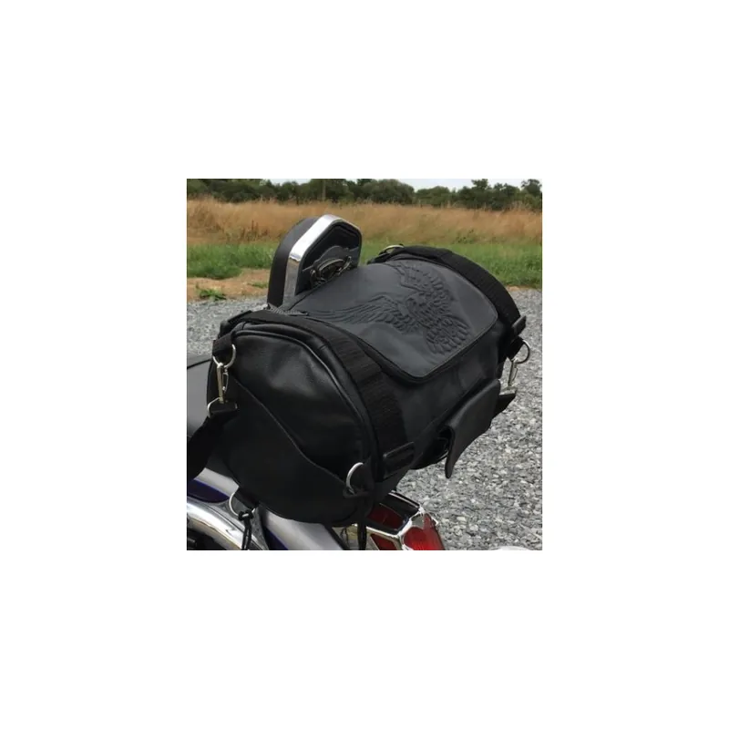 Kožený moto válec Eagle za opěrku na chopper 40x20cm | Velmi populární