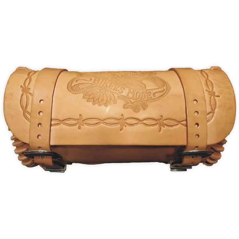 Kožená rolka Live to ride světle hnědá, 30x16cm | Sleva navíc