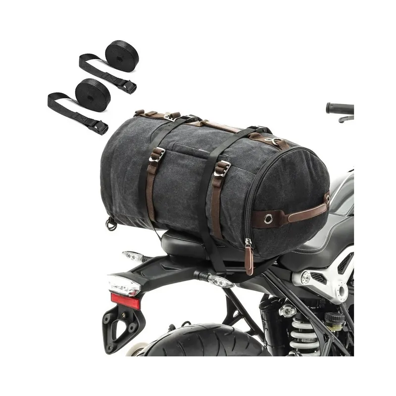 Vintage tailbag na motocykl Denver, 35L, černý, textilní | Doprodej zásob