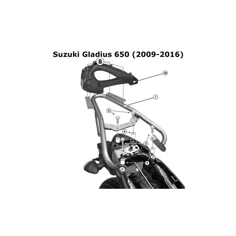 Výhodná koupě | nosič zadního kufru Monolock Suzuki SFV650 Gladius 2009-2016