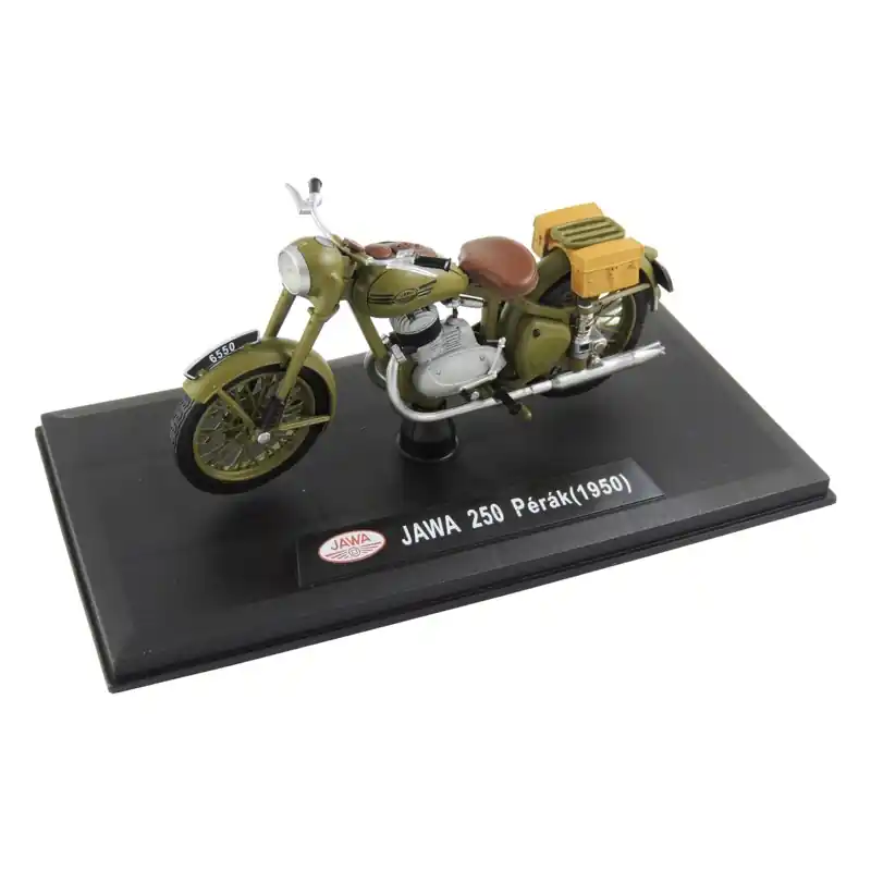 Rychle mizí - Model JAWA 250 Pérák (1950) 1 18, VOJENSKÁ ZELENÁ