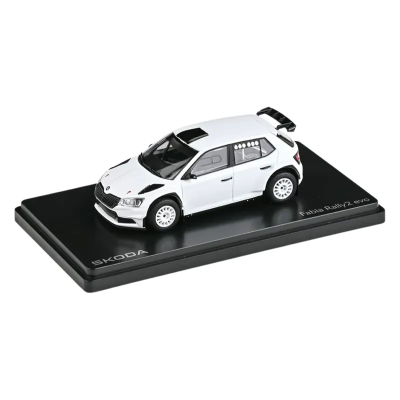Velmi oblíbený produkt | Model Škoda Fabia Rally2 Evo (2019) šotolinová kola (1 43) - Bílá