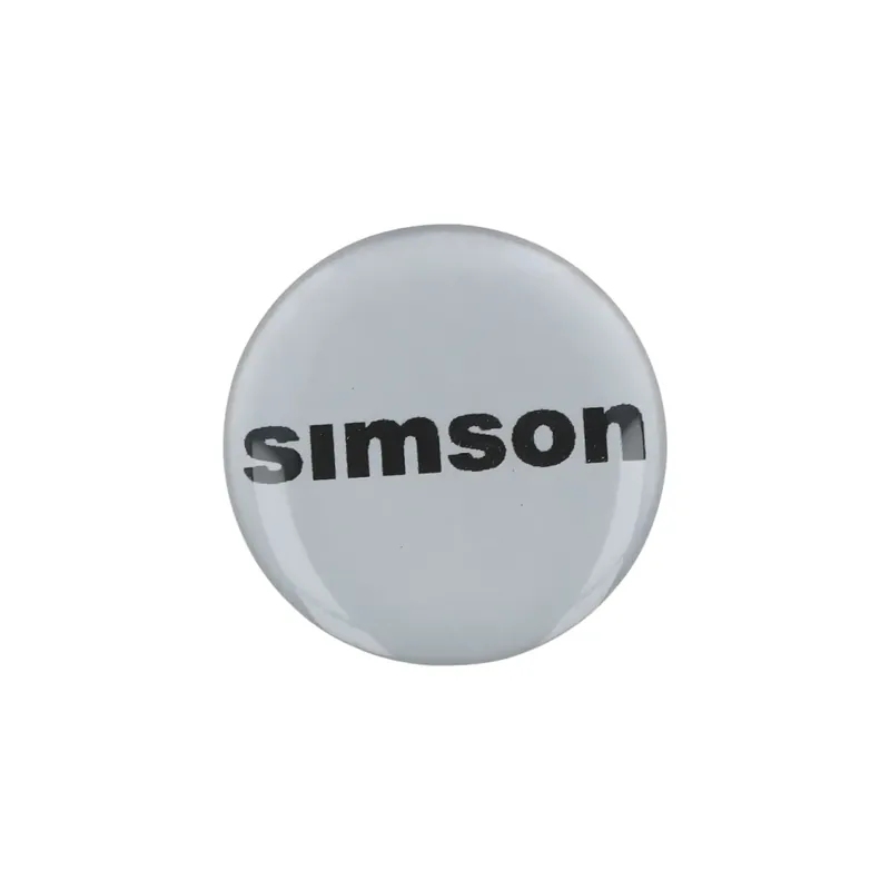 Nálepka na brzdový třmen SIMSON (3D GEL), STŘÍBRNÁ (Ø 28 mm) - Mezi nejprodávanějšími