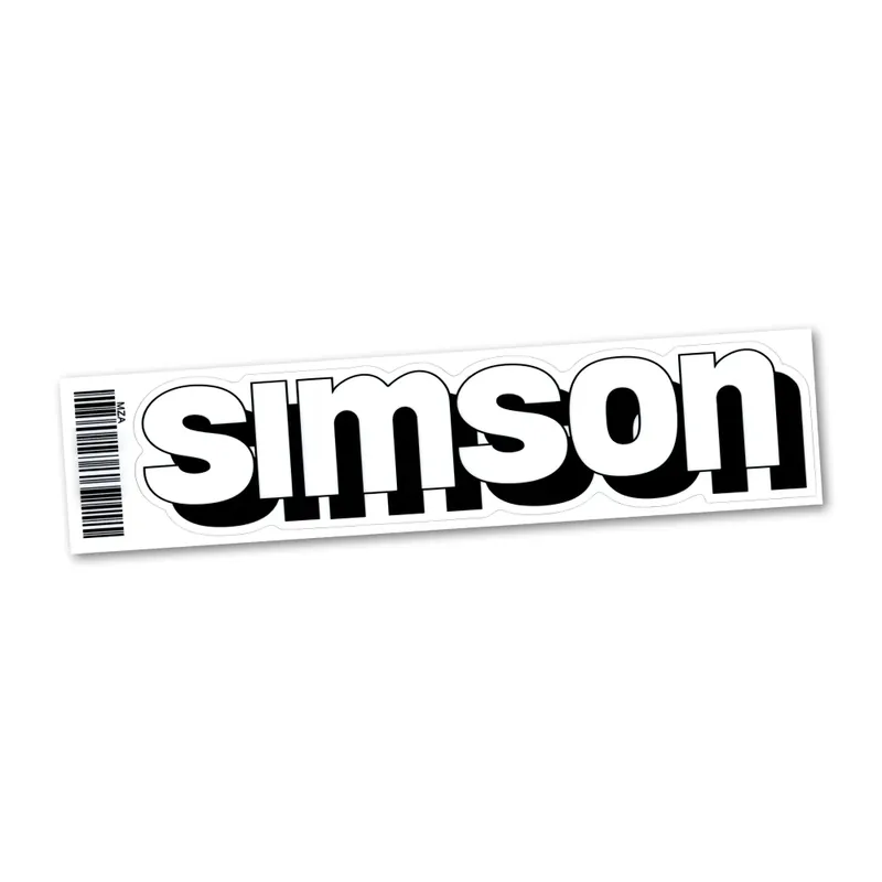 Nálepka nádrže (21cm), BÍLÁ (MZA) - Simson - Cenová bomba