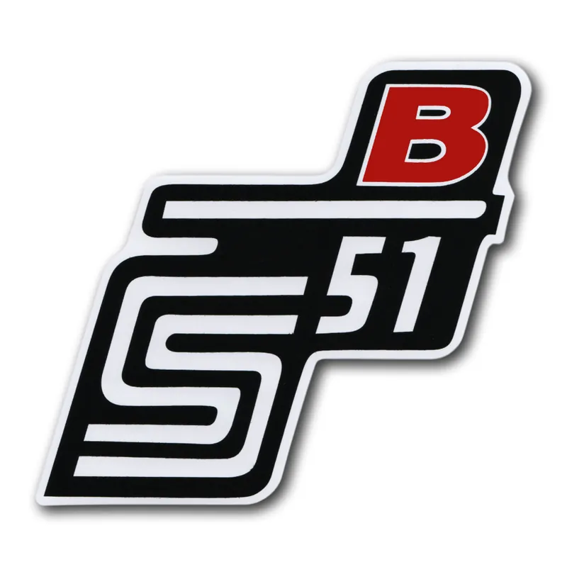 Doporučujeme | Nálepka schránky "B", ČERVENÁ - Simson S51