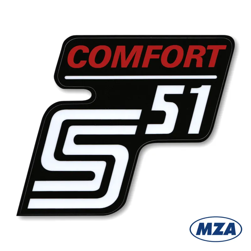 Nálepka schránky "COMFORT", ČERVENÁ (MZA) - Simson S51 - Velmi oblíbený produkt