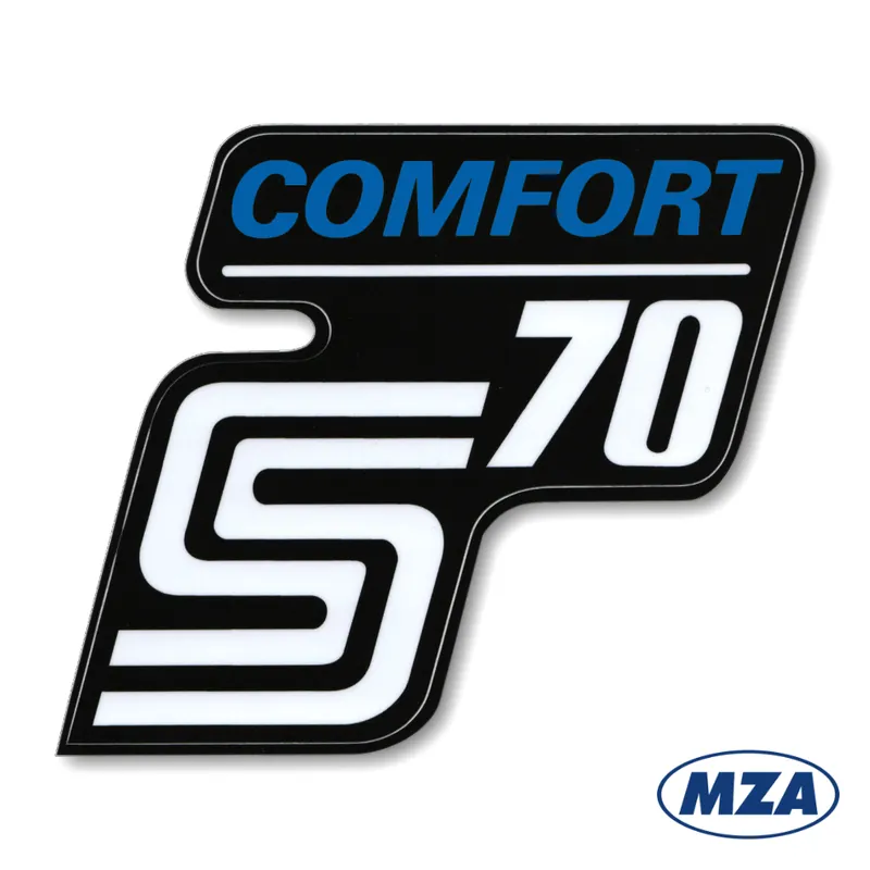 Nálepka schránky "COMFORT", MODRÁ (MZA) - Simson S70 | Právě přidáno