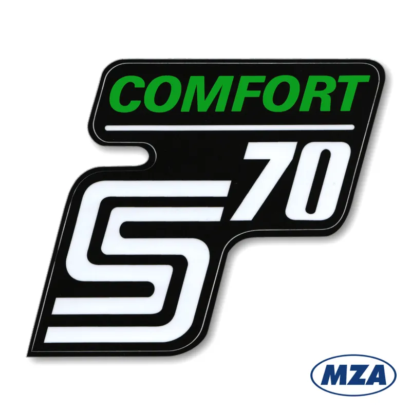 Nálepka schránky "COMFORT", ZELENÁ (MZA) - Simson S70 | Nyní k dispozici