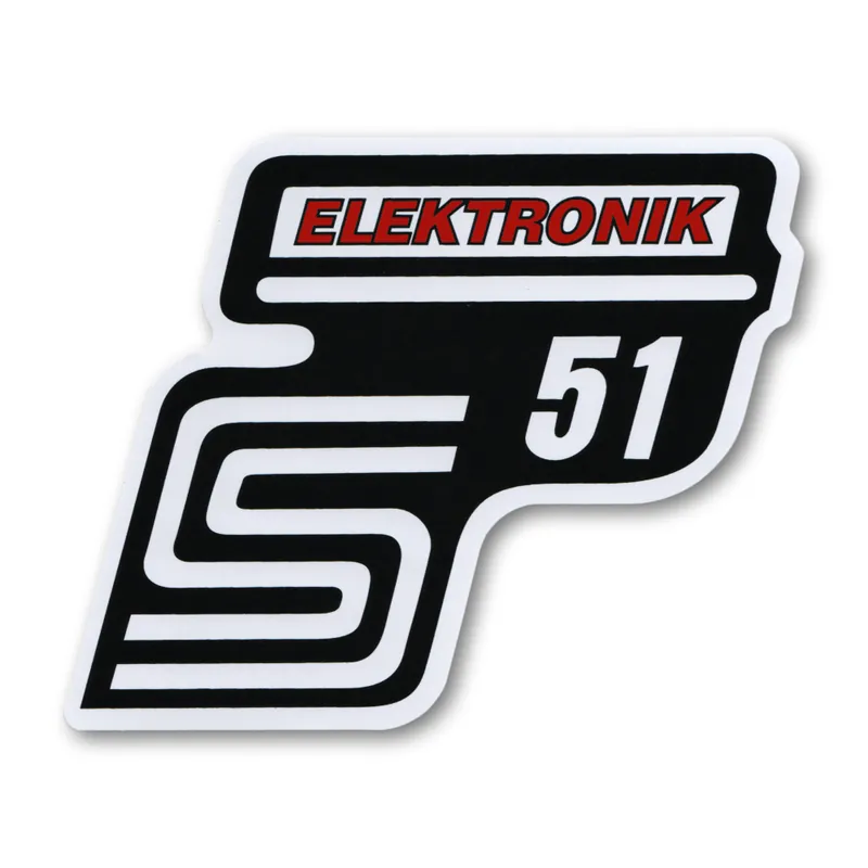 Špičková kvalita - Nálepka schránky "ELECTRONIC", ČERVENÁ - Simson S51