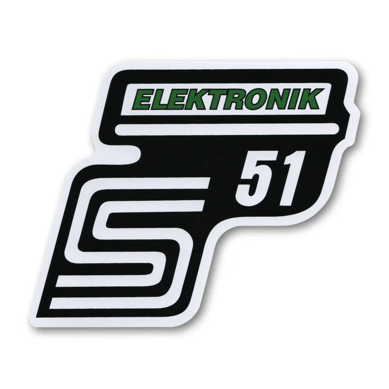 Snadné vrácení | Nálepka schránky "ELECTRONIC", ZELENÁ - Simson S51