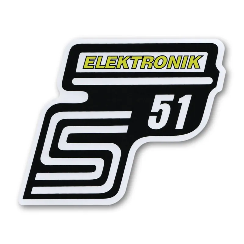 Nálepka schránky "ELECTRONIC", ŽLUTÁ - Simson S51 | Doporučujeme