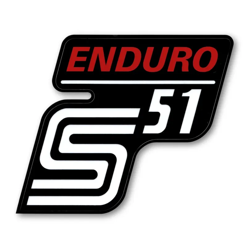 Nálepka schránky "ENDURO", ČERVENÁ (MZA) - Simson S51 | Špičkový produkt