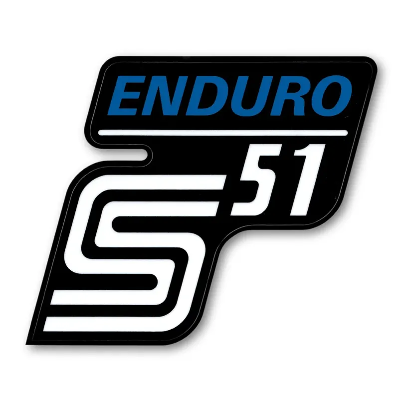 Do vyprodání zásob - Nálepka schránky "ENDURO", MODRÁ (MZA) - Simson S51