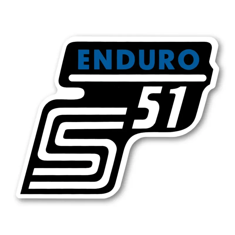 Zvýhodněná cena - Nálepka schránky "ENDURO", MODRÁ (MZA) - Simson S51