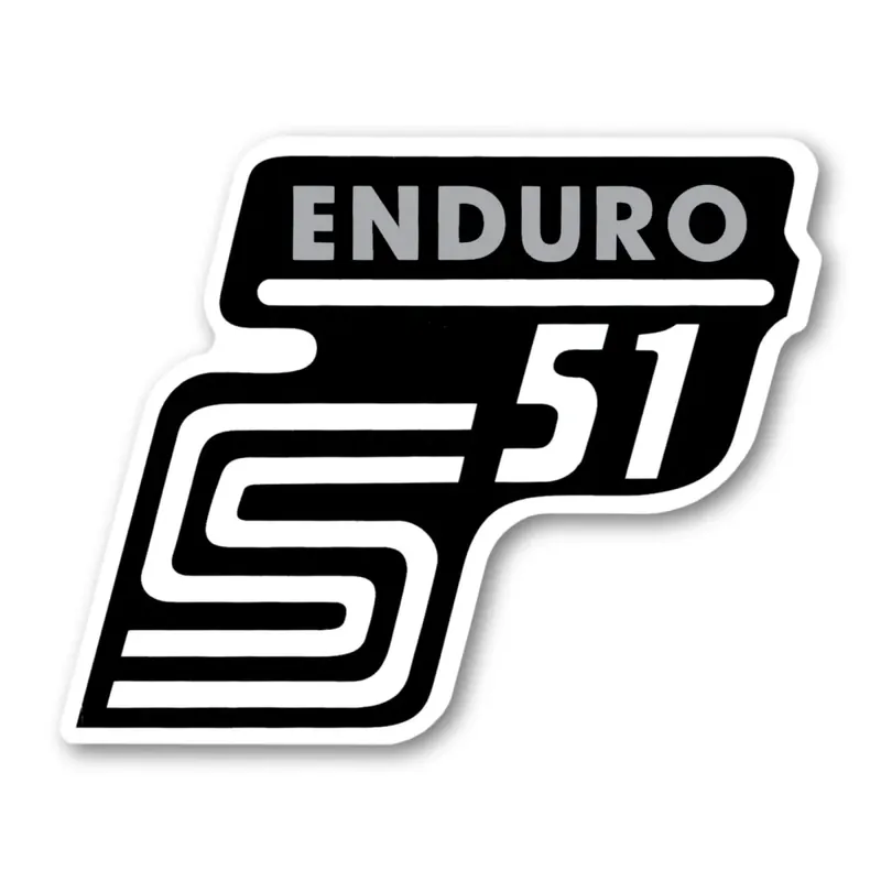 Už jen pár kusů | Nálepka schránky "ENDURO", STŘÍBRNÁ (MZA) - Simson S51