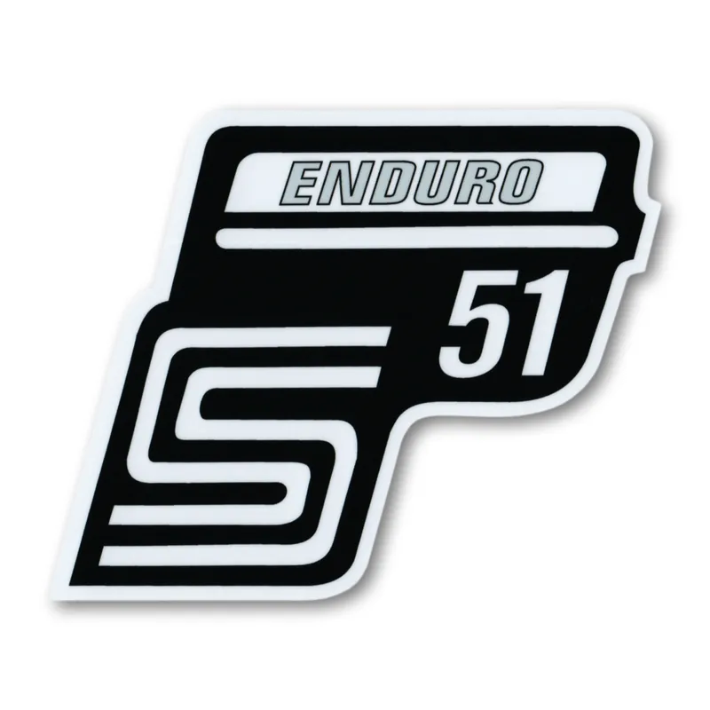 Nálepka schránky "ENDURO", STŘÍBRNÁ - Simson S51 | Poslední kusy