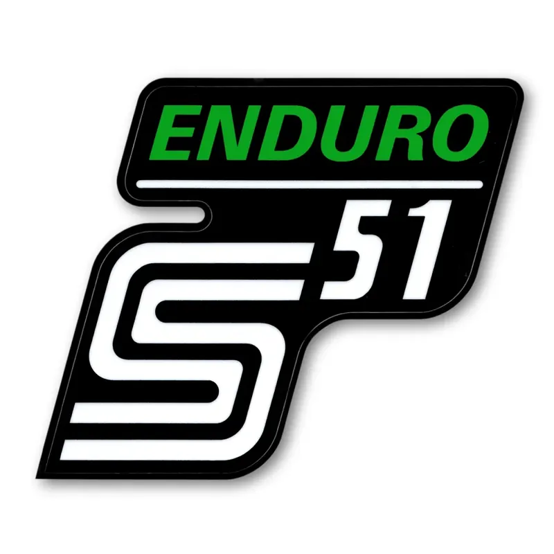 Nálepka schránky "ENDURO", ZELENÁ (MZA) - Simson S51 | Cenový hit