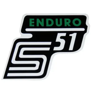 Zbývá jen pár kusů - Nálepka schránky ENDURO, ZELENÁ - Simson S51