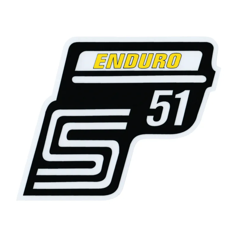 Bezpečný nákup - Nálepka schránky "ENDURO", ŽLUTÁ - Simson S51