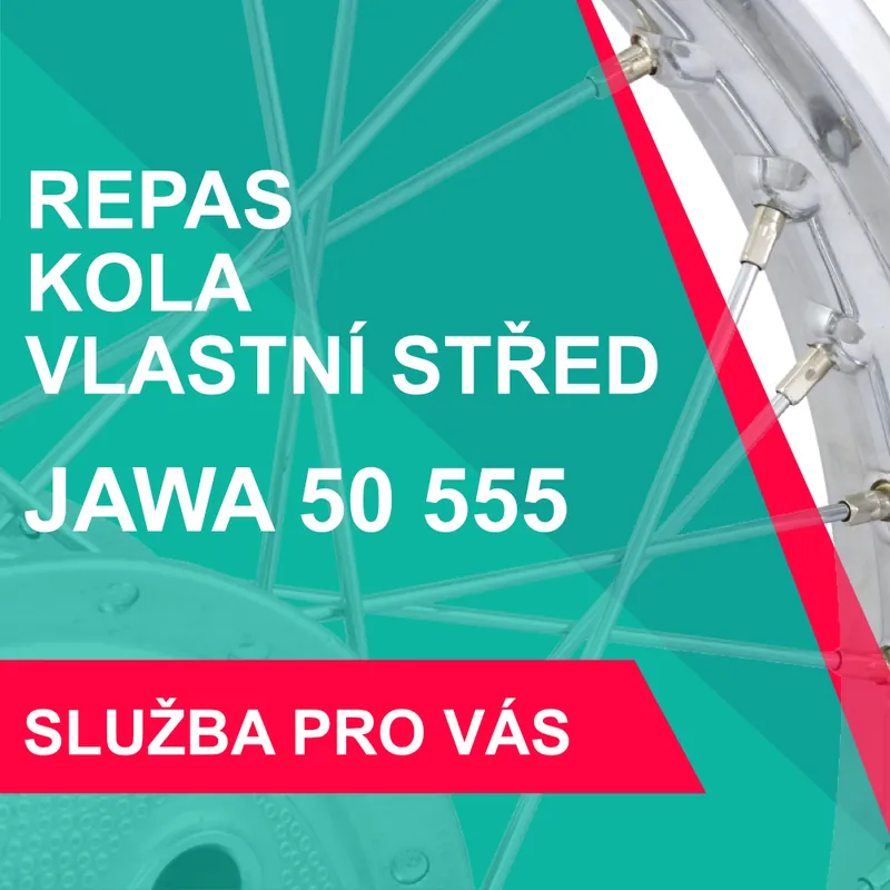 REPAS KOLA, VLASTNÍ STŘED, nerezový výplet - JAWA 50 555 - Do vyprodání zásob