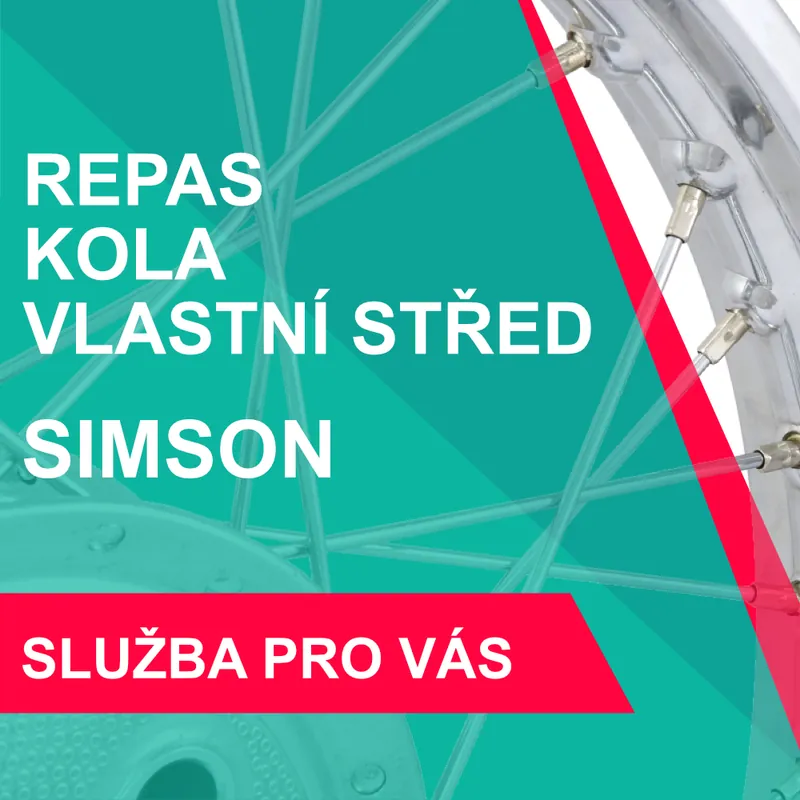 REPAS KOLA, VLASTNÍ STŘED, nerezový výplet - Simson | Lze objednat