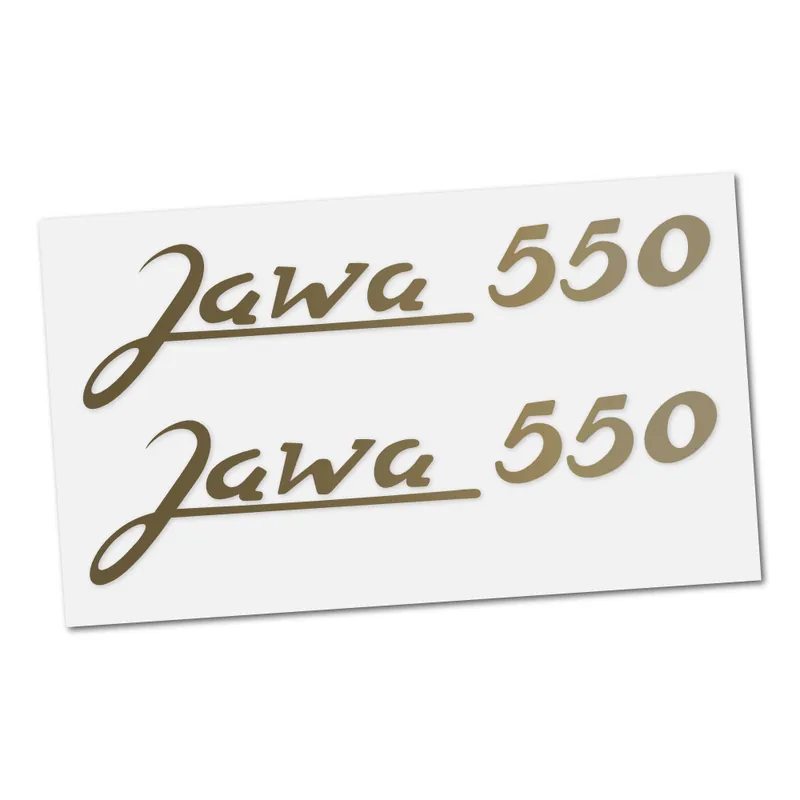 Akce | Samolepka JAWA 550 (nápis), ZLATÁ (2ks)