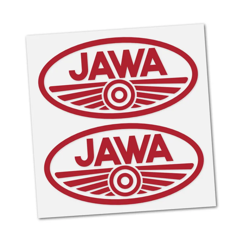 Ušetřete - Samolepka JAWA (logo), ČERVENÁ (2ks)