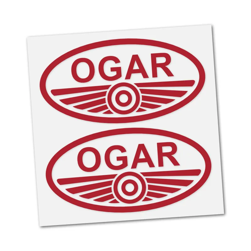Nejprodávanější | Samolepka JAWA OGAR (logo), ČERVENÁ (2ks)
