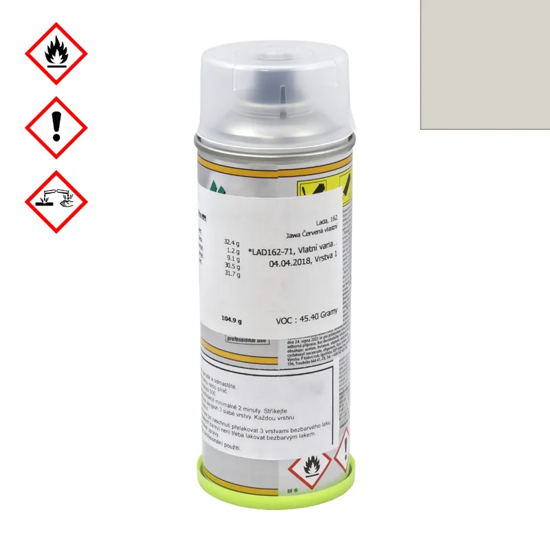 Profesionální kvalita | Sprej na motorku JAWA (2K s tužidlem) Světle šedá 380ml (DYNA)