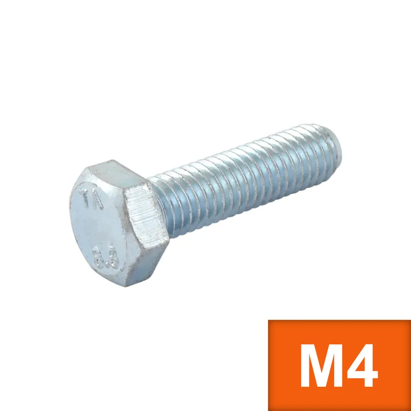 Přímo z výroby - Šroub šestihranný M4 x 30 (DIN 933) Zn