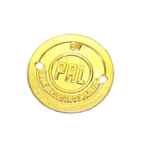 Štítek PAL pro klakson 6V-ZLATÝ - Téměř vyprodáno