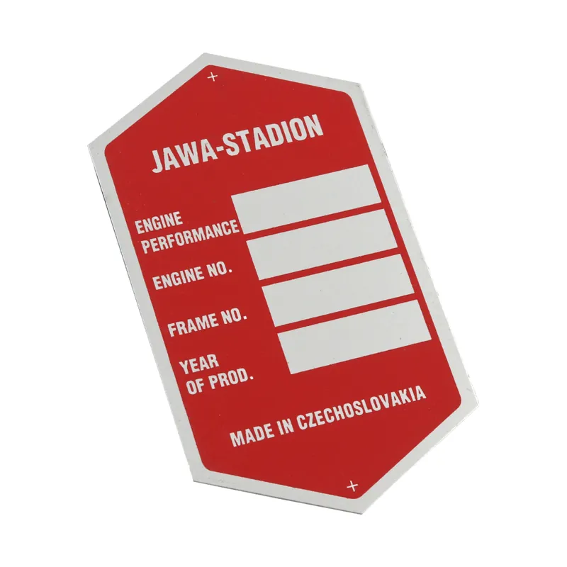 Sleva | Štítek rámu (tištěný), ČERVENÝ - Stadion S23