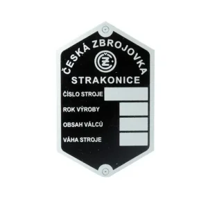 Výhodná koupě - Štítek typový, TIŠTĚNÝ (STRAKONICE) - ČZ 125/150 B,T,C