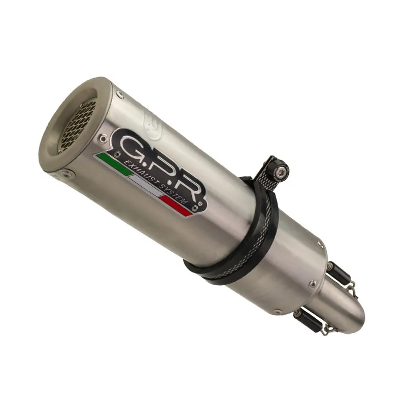 Akce končí brzy - Koncovka výfuku Slip-on GPR M3 E5.CF.16.M3.INOX Broušená nerezová ocel pro CFMOTO 700 CL-X Sport 2022-2024