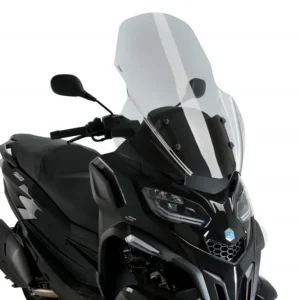 Plexi štít PUIG V-TECH LINE TOURING 21374H kouřová pro PIAGGIO/VESPA MP3 400 2022-2024, PIAGGIO/VESPA MP3 530 2022-2024 | Velká sleva