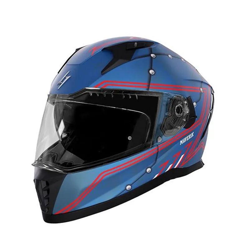 Integrální helma STORMER BLASTER MAVERIK blue, metal matt XS - Do vyprodání zásob